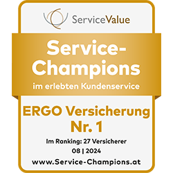 Siegel Service-Champion: ERGO ist Branchensieger im erlebten Kundenservice