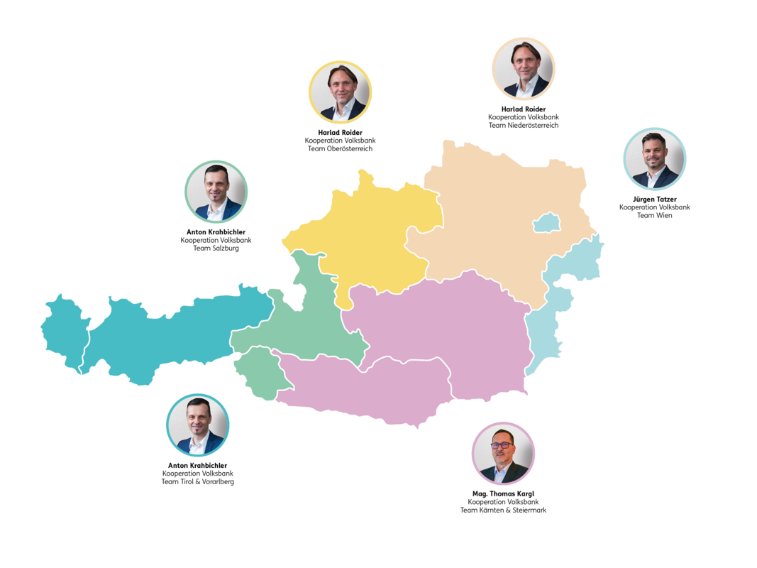Übersichtskarte Volksbank Regionsleiter
