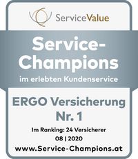 Service Champions Siegel Silber ERGO Versicherung 2020