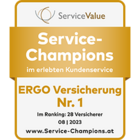 Siegel Service-Champion: ERGO ist Branchensieger im erlebten Kundenservice