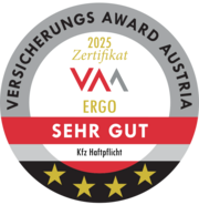 Versicherungs Award Austria für Kfz Kasko mit Auszeichnung sehr gut