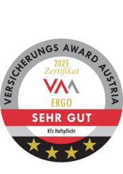 Versicherungs Award Austria für Kfz Kasko mit Auszeichnung sehr gut