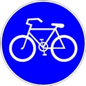 Verkehrsschild Radweg mit Benützungspflicht